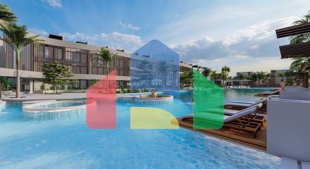 Квартира 2+1(70м2 ) с большой террасой и собственным садом в новом комплексе в Искеле