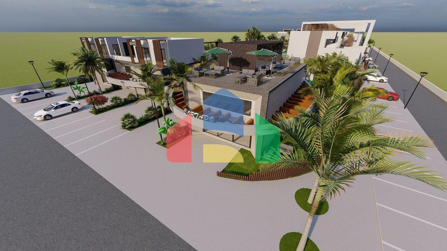 Квартира 2+1(70м2 ) с большой террасой и собственным садом в новом комплексе в Искеле