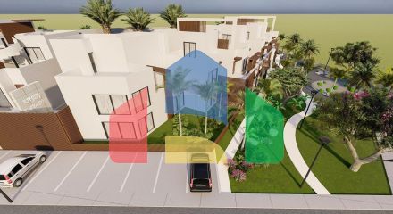 Квартира 2+1(70м2 ) с большой террасой и собственным садом в новом комплексе в Искеле