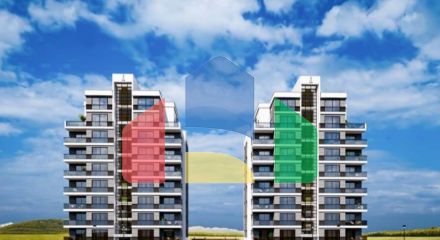 Apartment 2 + 1 (75 m2) 800 meters from the sandy beach in Yeniboazichi