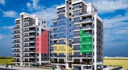 Квартира 2+1 (75 м2 ) в 800 метрах от песчаного пляжа в Йенибоазичи