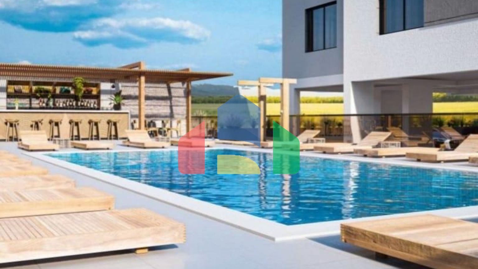 Квартира 2+1 (75 м2 ) в 800 метрах от песчаного пляжа в Йенибоазичи