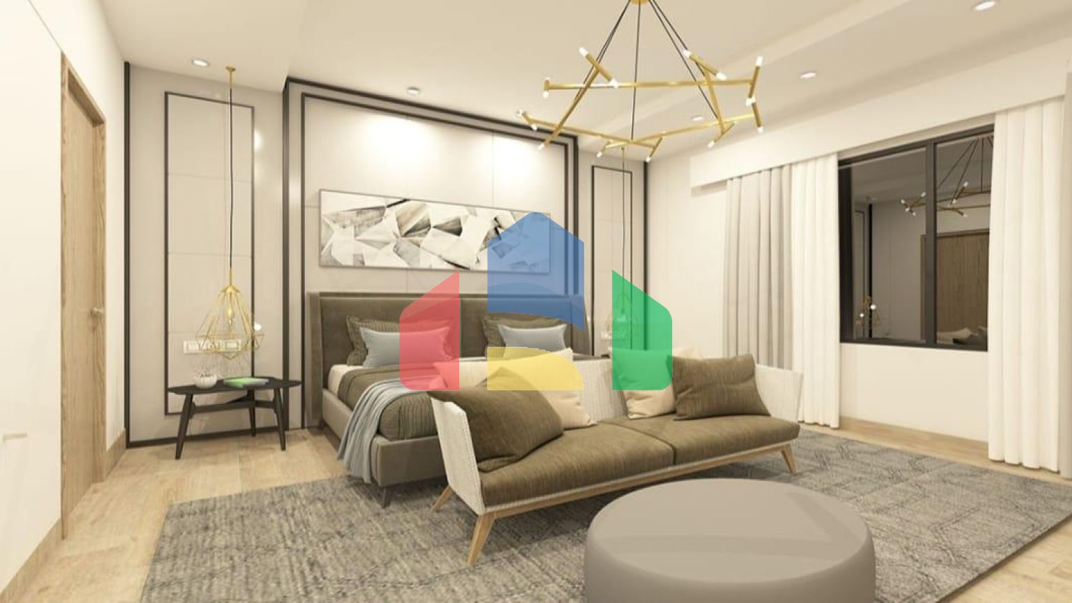 Квартира 2+1 (75 м2 ) в 800 метрах от песчаного пляжа в Йенибоазичи