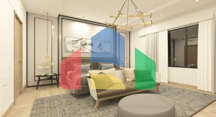 Квартира 2+1 (75 м2 ) в 800 метрах от песчаного пляжа в Йенибоазичи