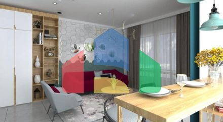 Квартира 2+1 (75 м2 ) в 800 метрах от песчаного пляжа в Йенибоазичи