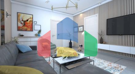 Квартира 2+1 (75 м2 ) в 800 метрах от песчаного пляжа в Йенибоазичи