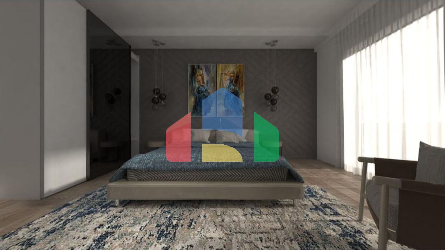 Квартира 3+1  (135 м2 ) в 800 метрах от песчаного пляжа в Йенибоазичи