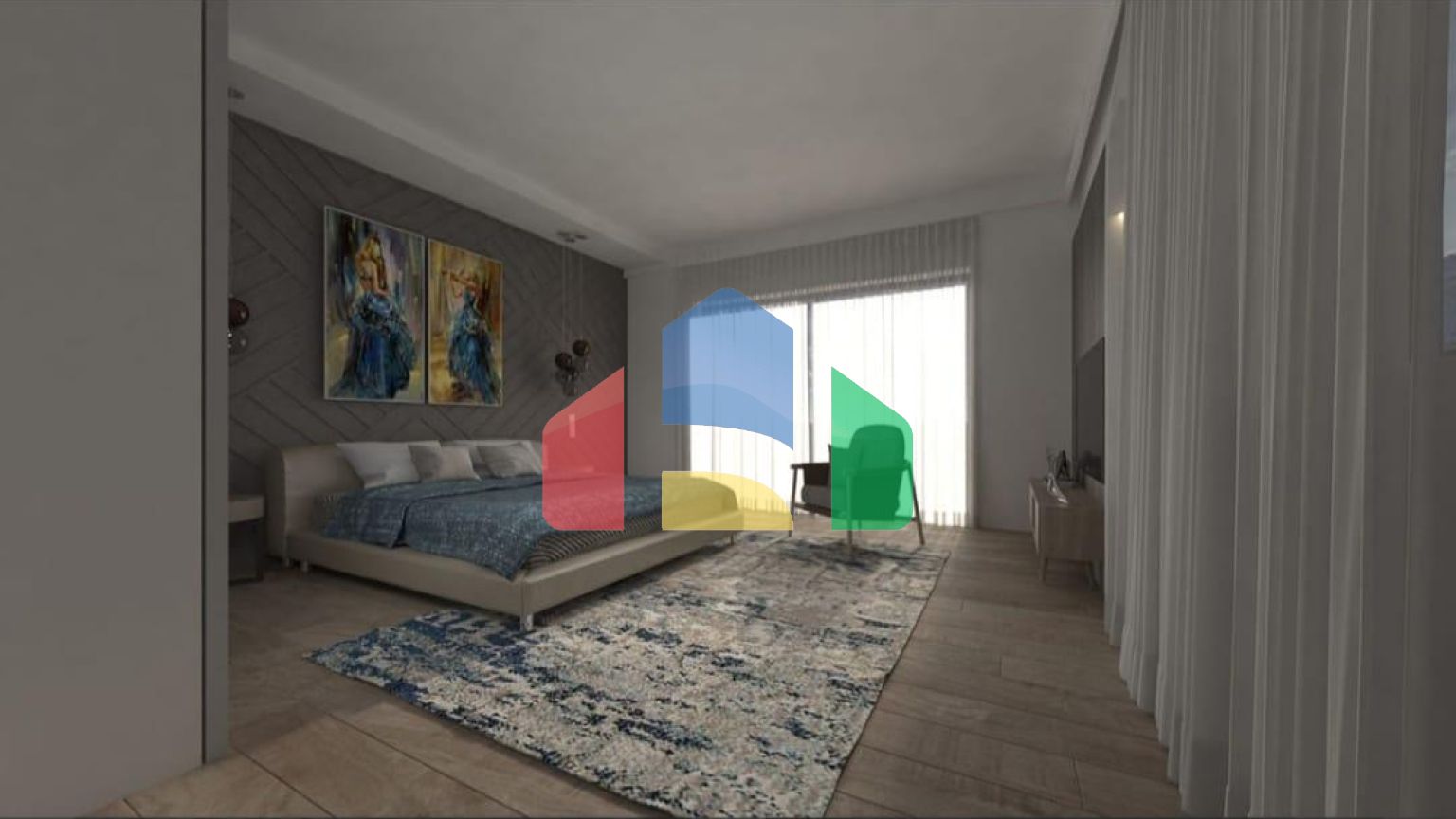 Квартира 3+1  (135 м2 ) в 800 метрах от песчаного пляжа в Йенибоазичи