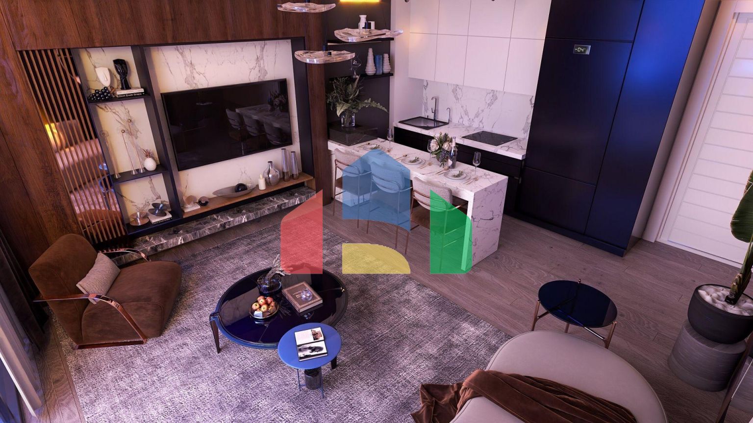 Двухкомнатная квартира 86 м2 в элитном комплексе в 2 километрах от пляжа