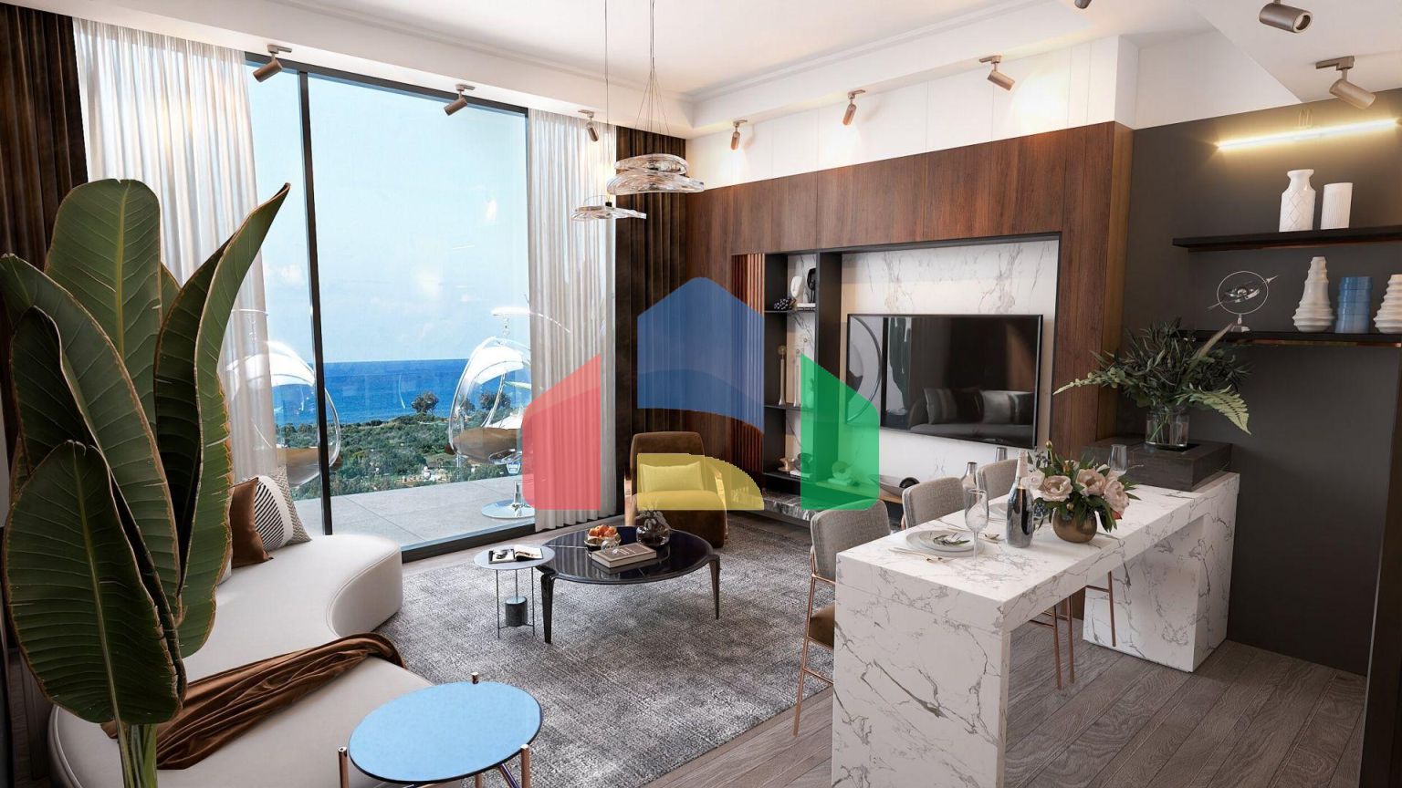 Двухкомнатная квартира 86 м2 в элитном комплексе в 2 километрах от пляжа