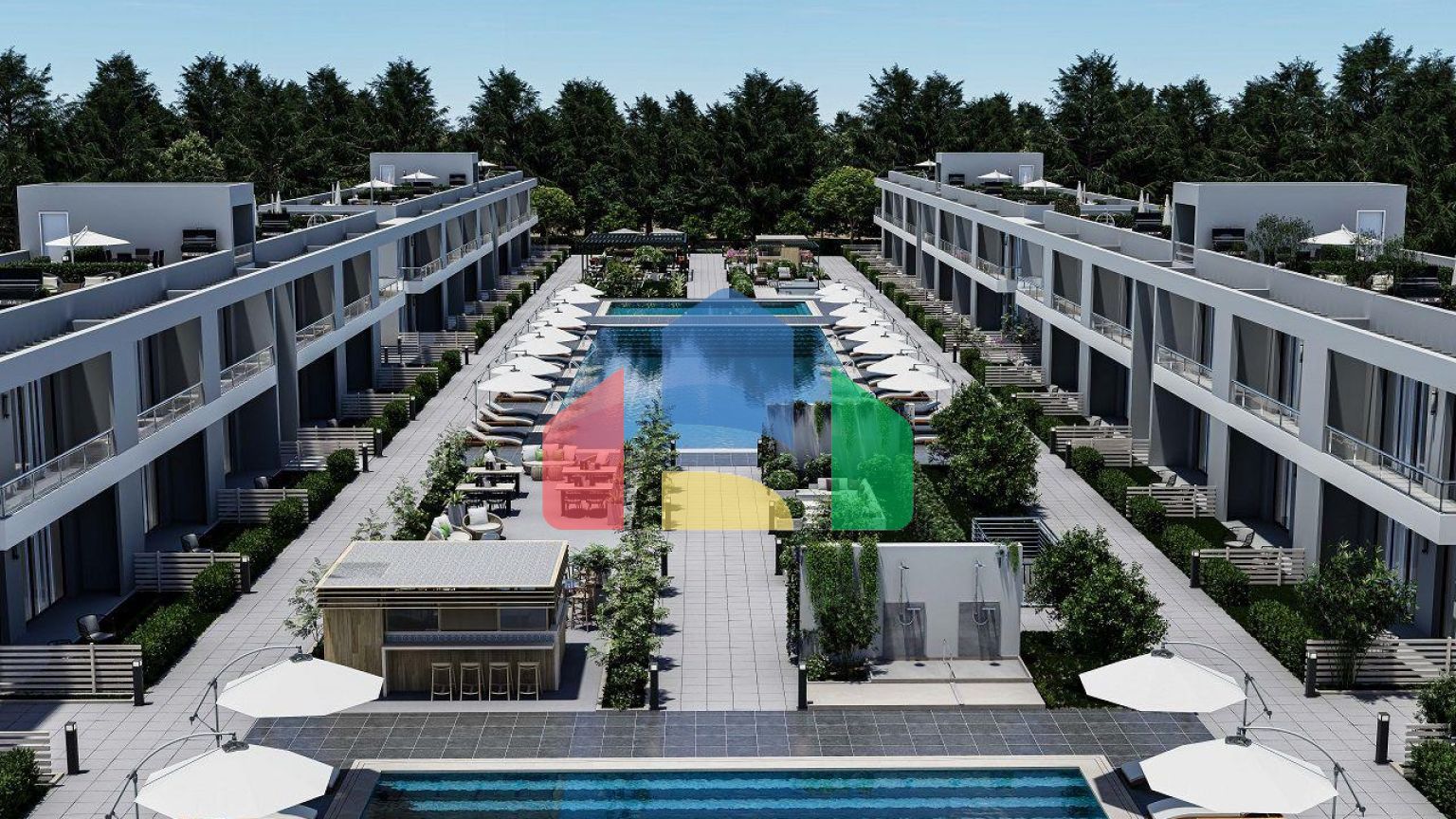 Студия 52 м2 с палисадником в 5 минутах от пляжа