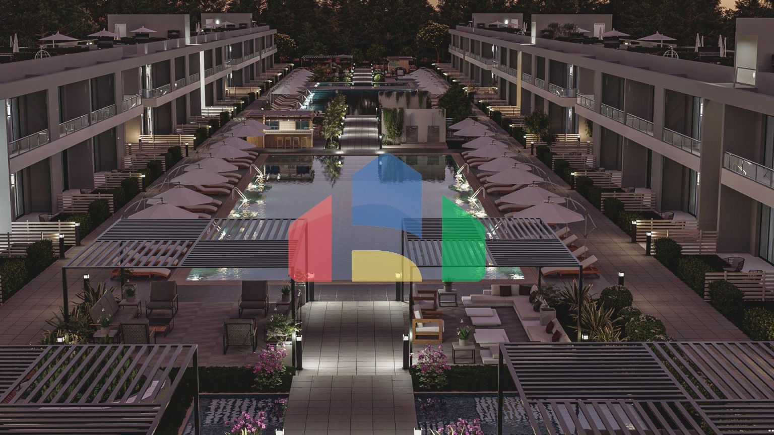 Студия 52 м2 с палисадником в 5 минутах от пляжа