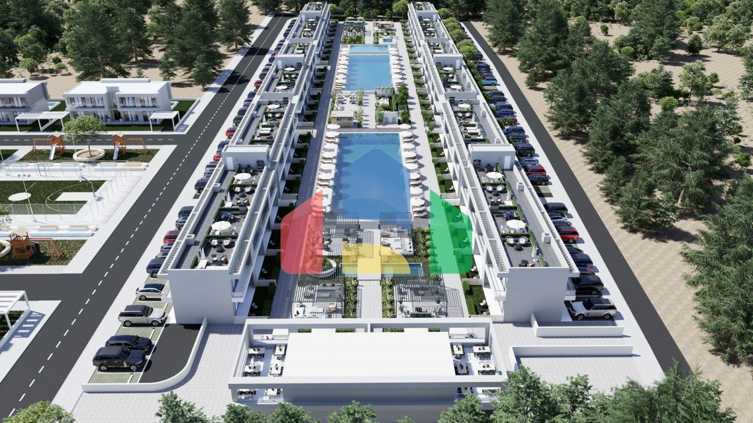 Студия 52 м2 с палисадником в 5 минутах от пляжа