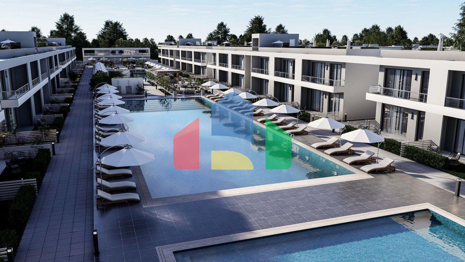 Студия 52 м2 с палисадником в 5 минутах от пляжа