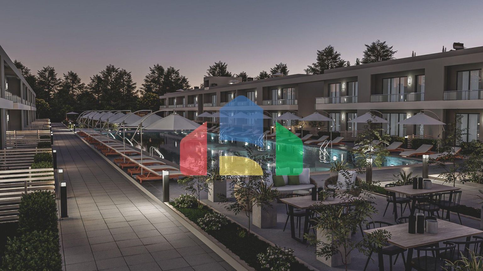 Студия 52 м2 с палисадником в 5 минутах от пляжа