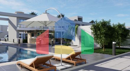 Bedroom apartment 97 m2 with a roof terrace in a modern complex in Yeniboazichi