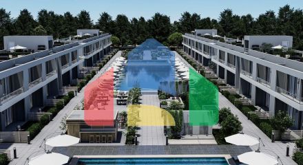 Bedroom apartment 97 m2 with a roof terrace in a modern complex in Yeniboazichi