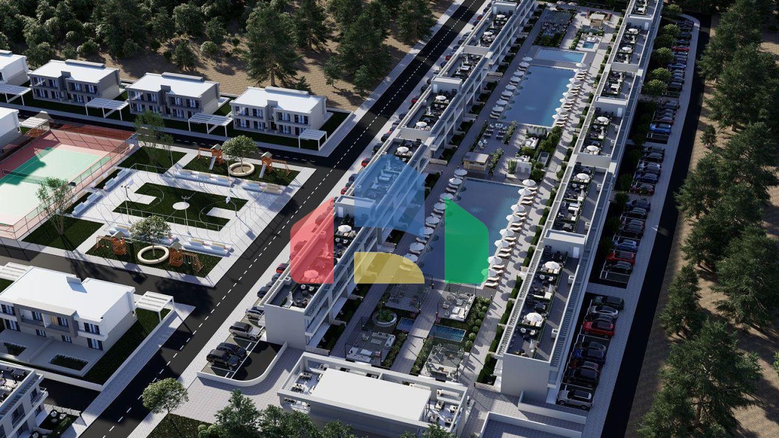 Двухкомнатная квартира 97 м2 с террасой на крыше в современном комплексе в Енибоазичи