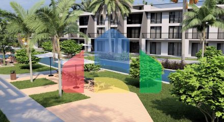 One-bedroom apartment 67 m2 850 meters from the beach 