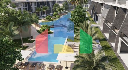 One-bedroom apartment 67 m2 850 meters from the beach 