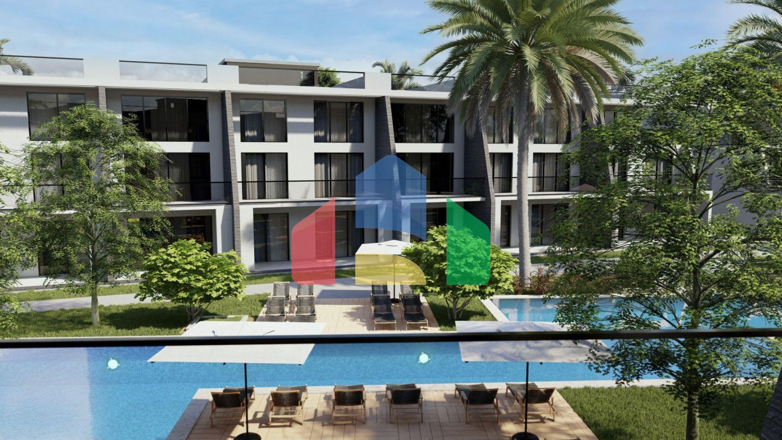 Двухкомнатная квартира 67  м2 в 850 метрах от пляжа 