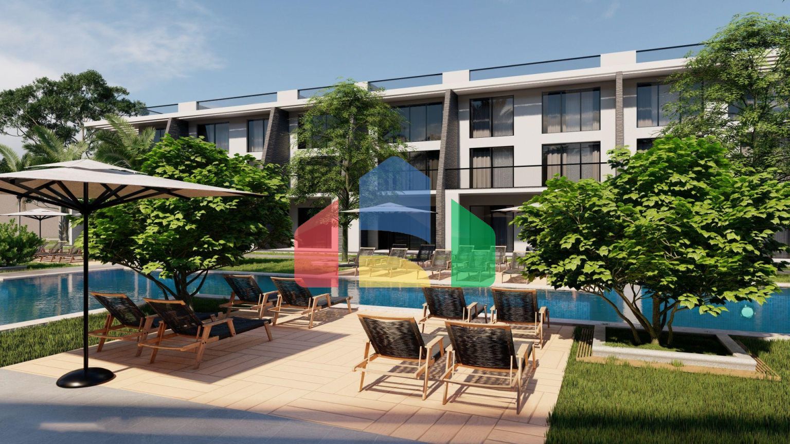 Двухкомнатная квартира 67  м2 в 850 метрах от пляжа 