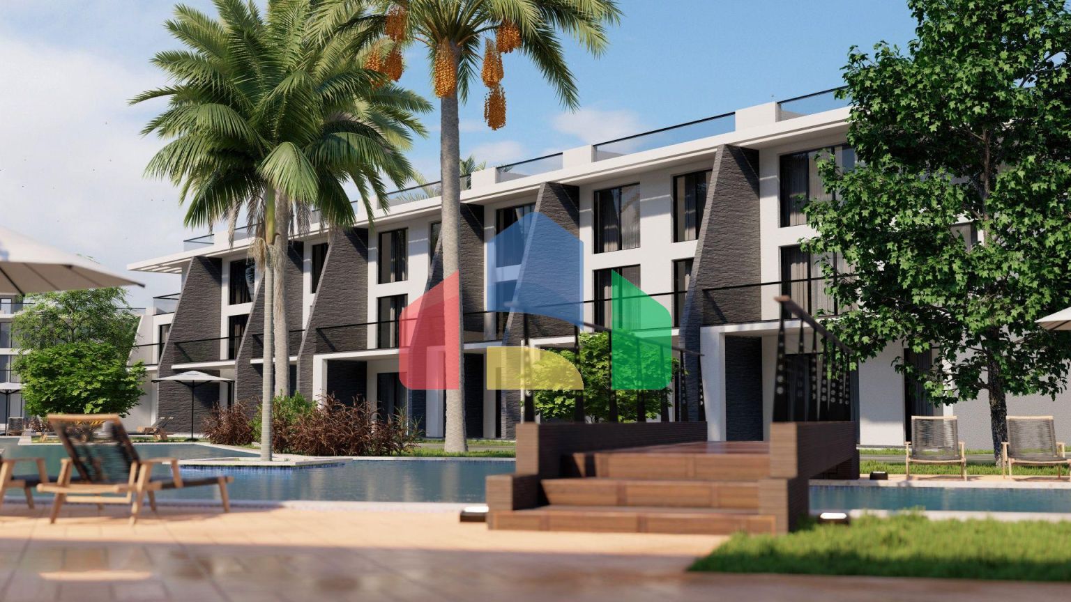 Двухкомнатная квартира 67  м2 в 850 метрах от пляжа 