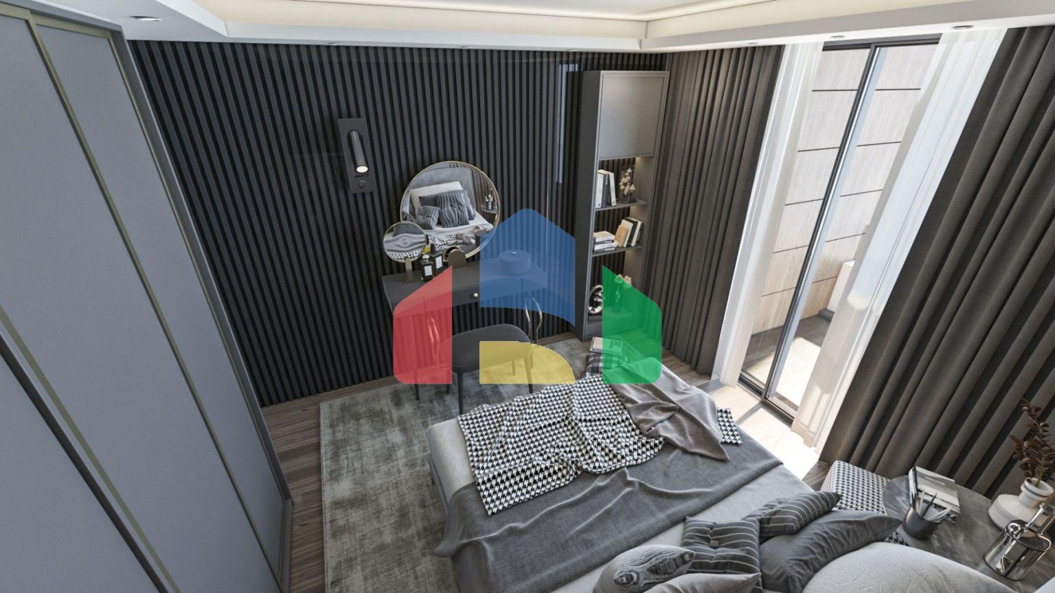 Двухкомнатная квартира 67  м2 в 850 метрах от пляжа 