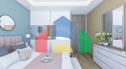 Three-room apartment 88 m2 with a large balcony 850 meters from the beach 