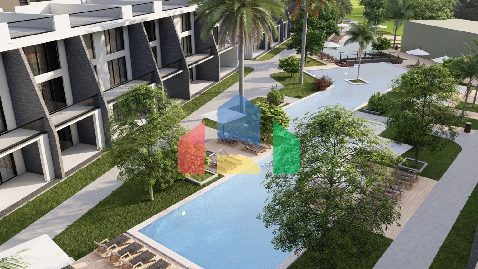 Трехкомнатная квартира 88 м2 с большим балконом   в 850 метрах от пляжа 