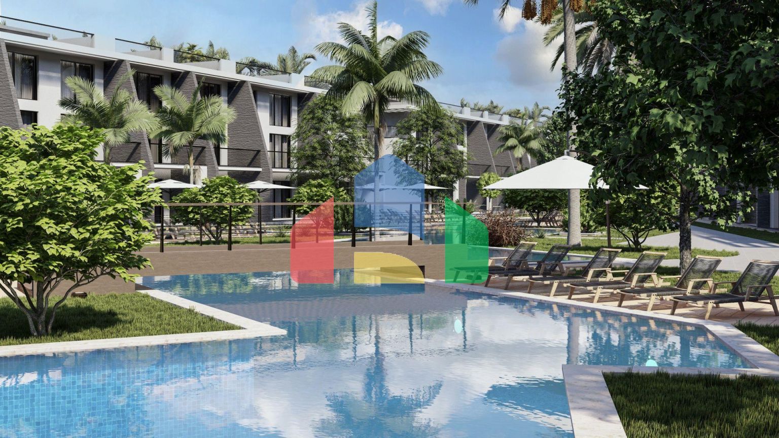 Трехкомнатная квартира 88 м2 с большим балконом   в 850 метрах от пляжа 