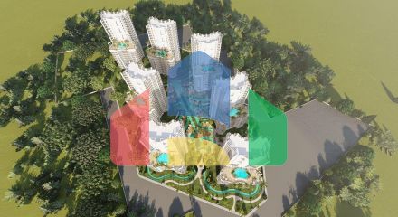 Three-room apartment of 104 m2 with a large balcony in the most luxurious and new complex on the seafront