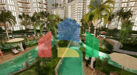 Three-room apartment of 104 m2 with a large balcony in the most luxurious and new complex on the seafront