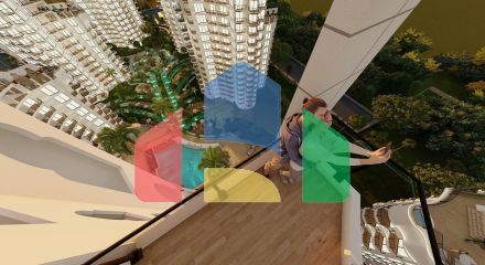 Three-room apartment of 104 m2 with a large balcony in the most luxurious and new complex on the seafront