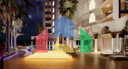 Three-room apartment of 104 m2 with a large balcony in the most luxurious and new complex on the seafront