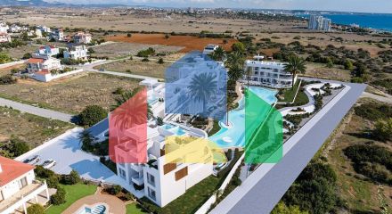 Трехкомнатная квартира 78 м2 в элитном комплексе в Искеле