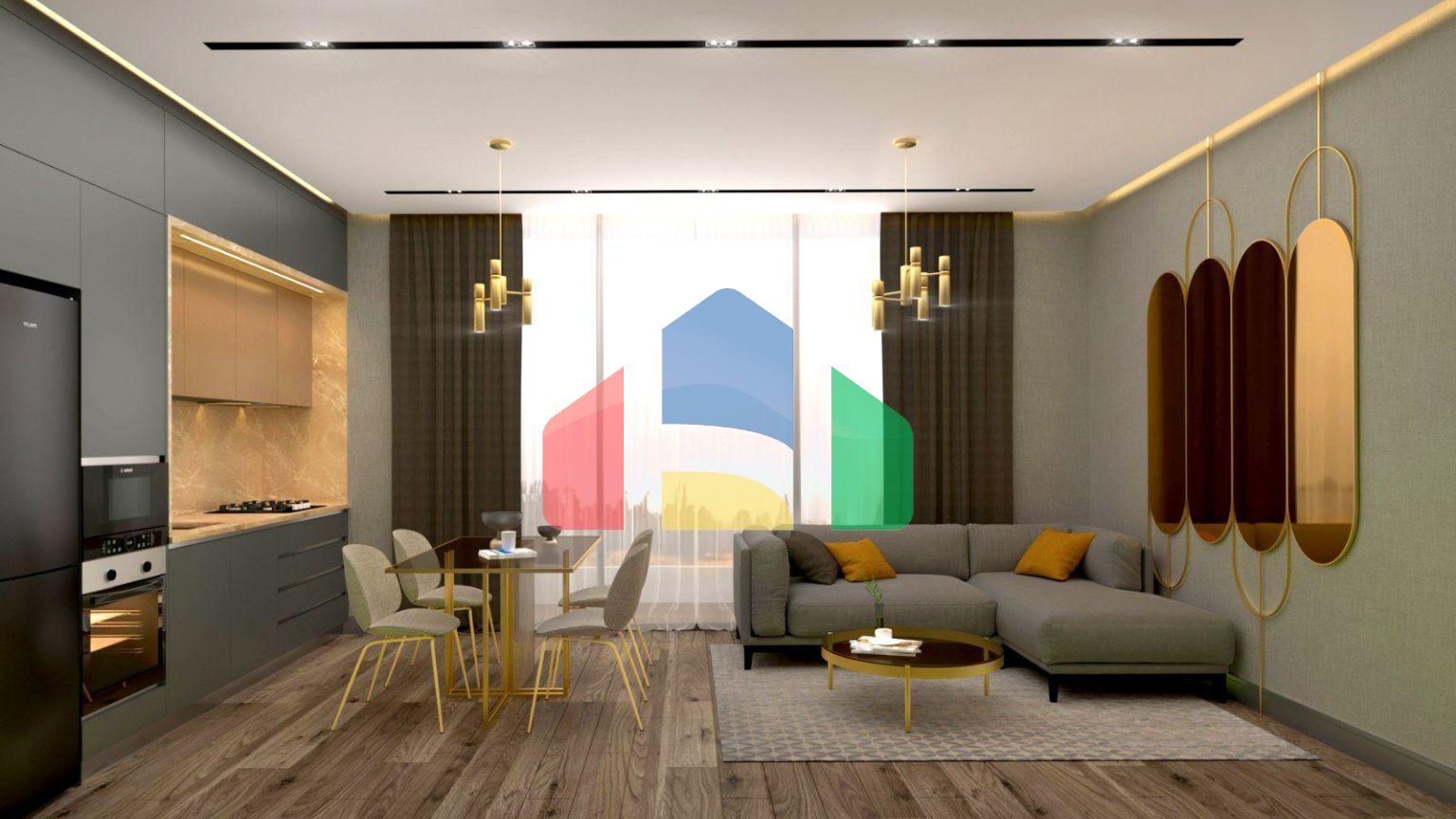 Квартира 1+1 (67 м2) в 800 метрах от моря в Фамагусте