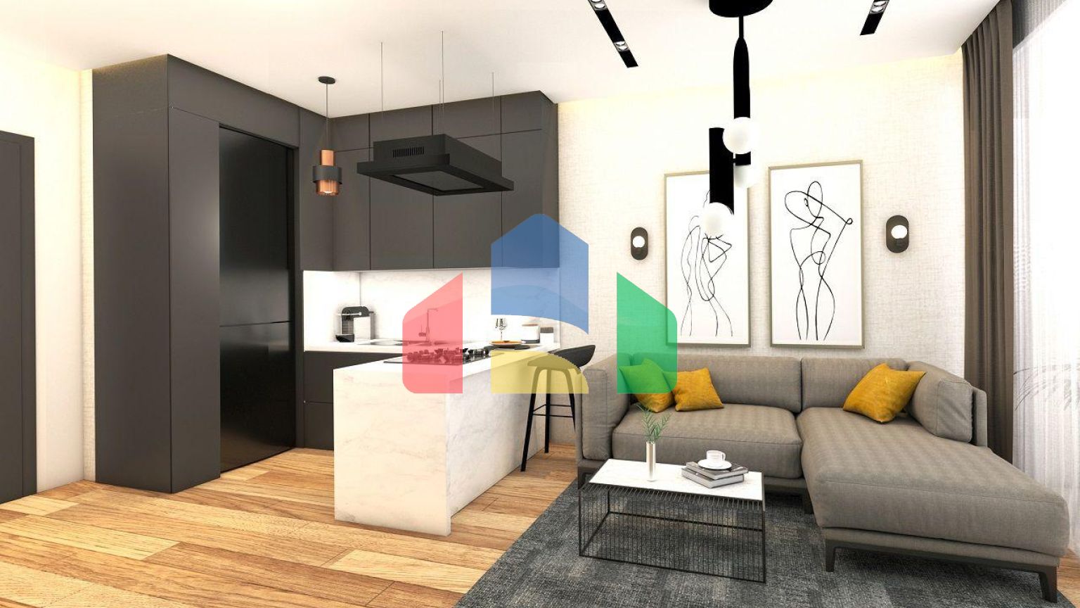 Квартира 1+1 (67 м2) в 800 метрах от моря в Фамагусте