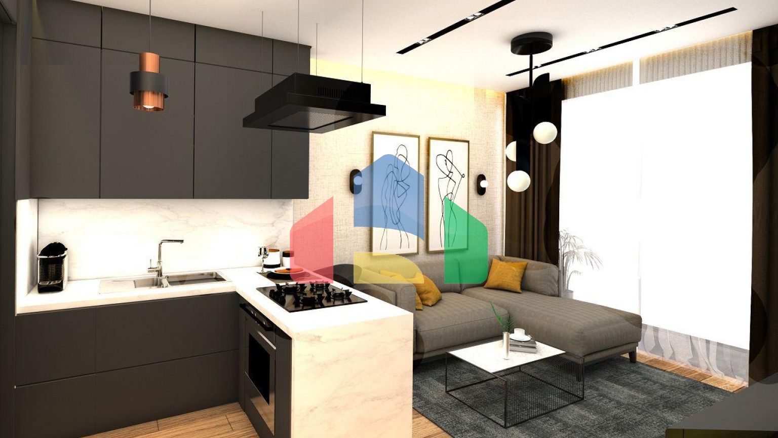 Квартира 1+1 (67 м2) в 800 метрах от моря в Фамагусте