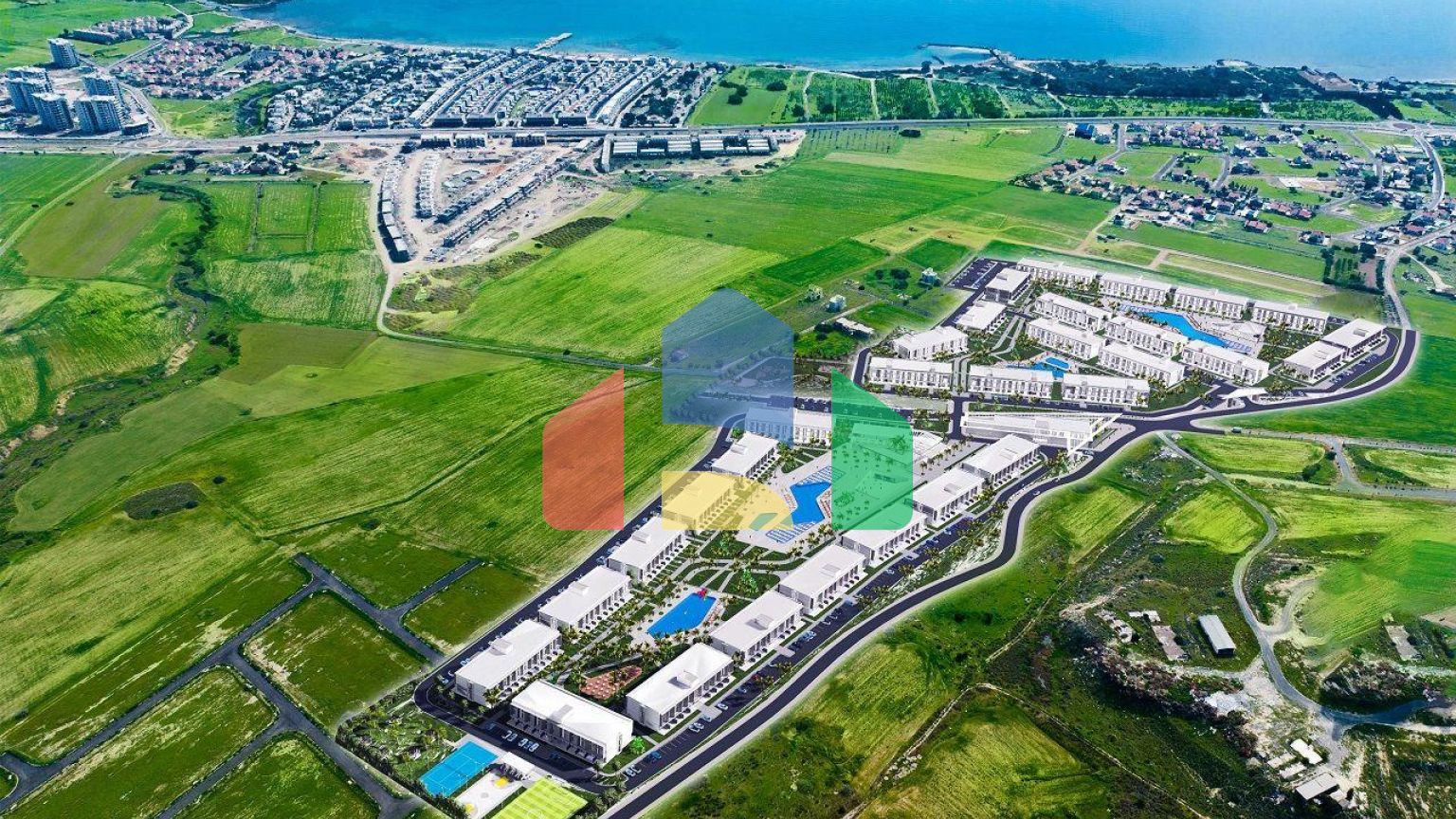 Квартира 1+1 (81 м2 ) с палисадником и террасой в 800 метрах от моря
