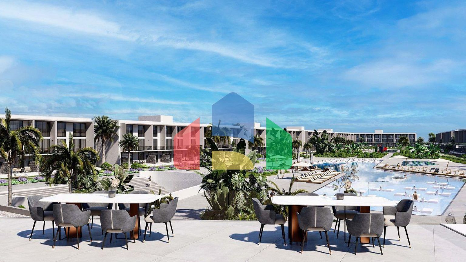 Квартира 1+1 ( 69 м2) Duplex с балконом в новом комплексе в Боазе