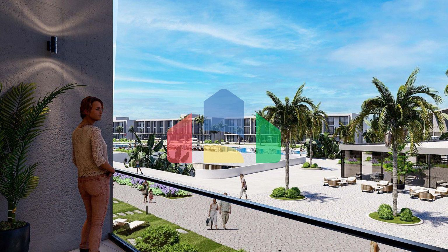 Квартира 2+1 (112 м2) Duplex с балконом  (12 м2 )в новом комплексе в Боазе 