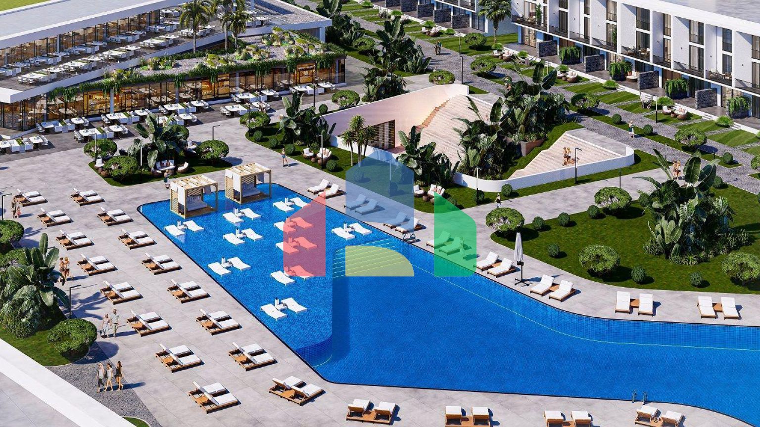 Квартира 2+1 (112 м2) Duplex с балконом  (12 м2 )в новом комплексе в Боазе 