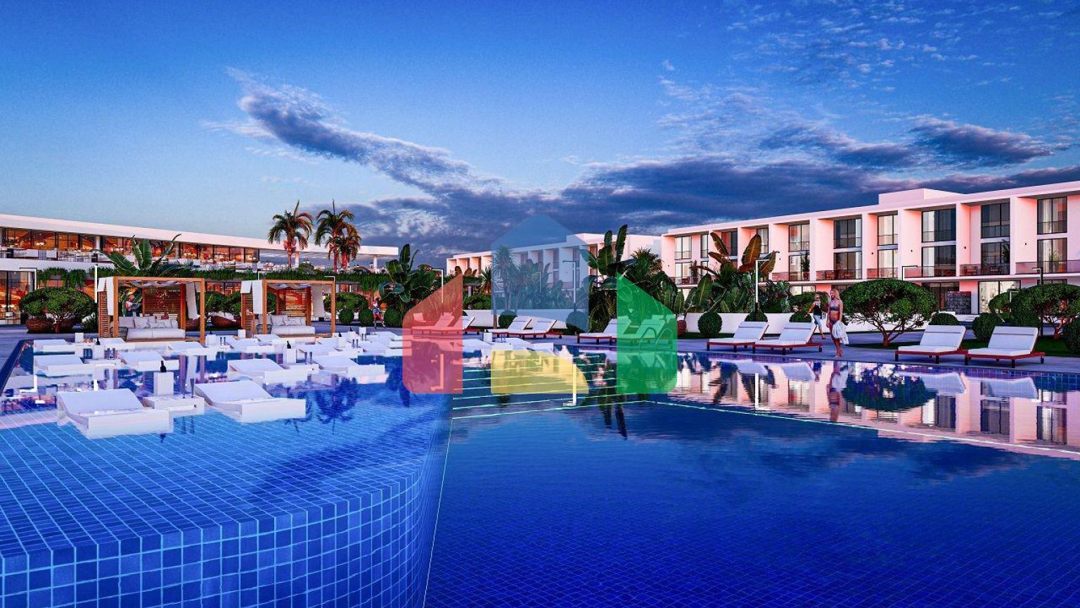 Квартира 2+1 (112 м2) Duplex с балконом  (12 м2 )в новом комплексе в Боазе 