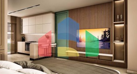 Студия 74 м2 в 150 метрах от песчаного пляжа