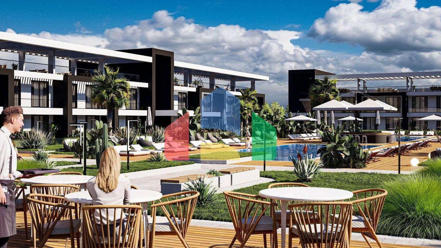 Квартира 1+1 ( 105 м2) в 150 метрах от песчаного пляжа