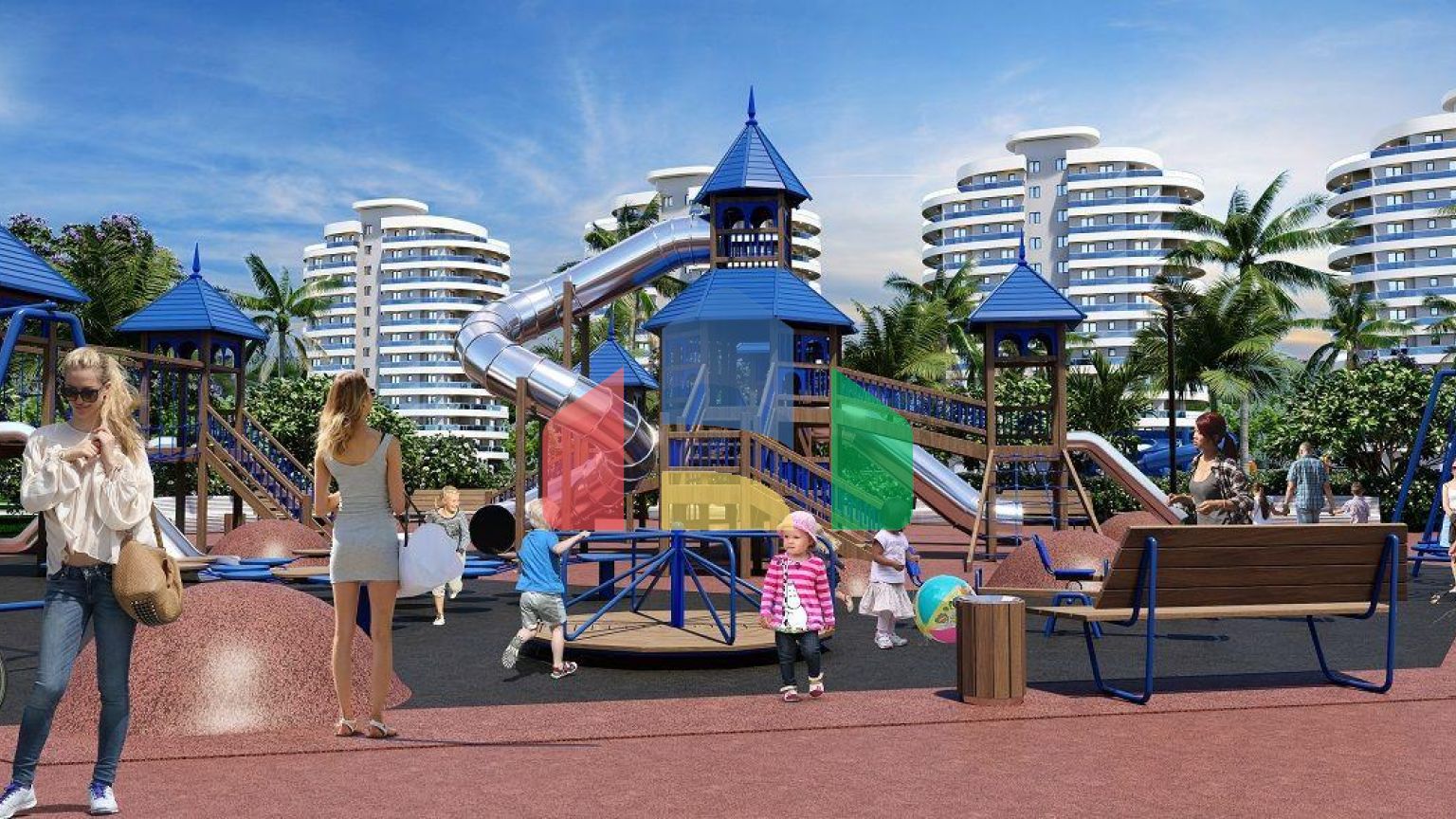 Квартира 1+1 (86 м2) с террасой в элитном комплексе в  800 м от пляжа long beach