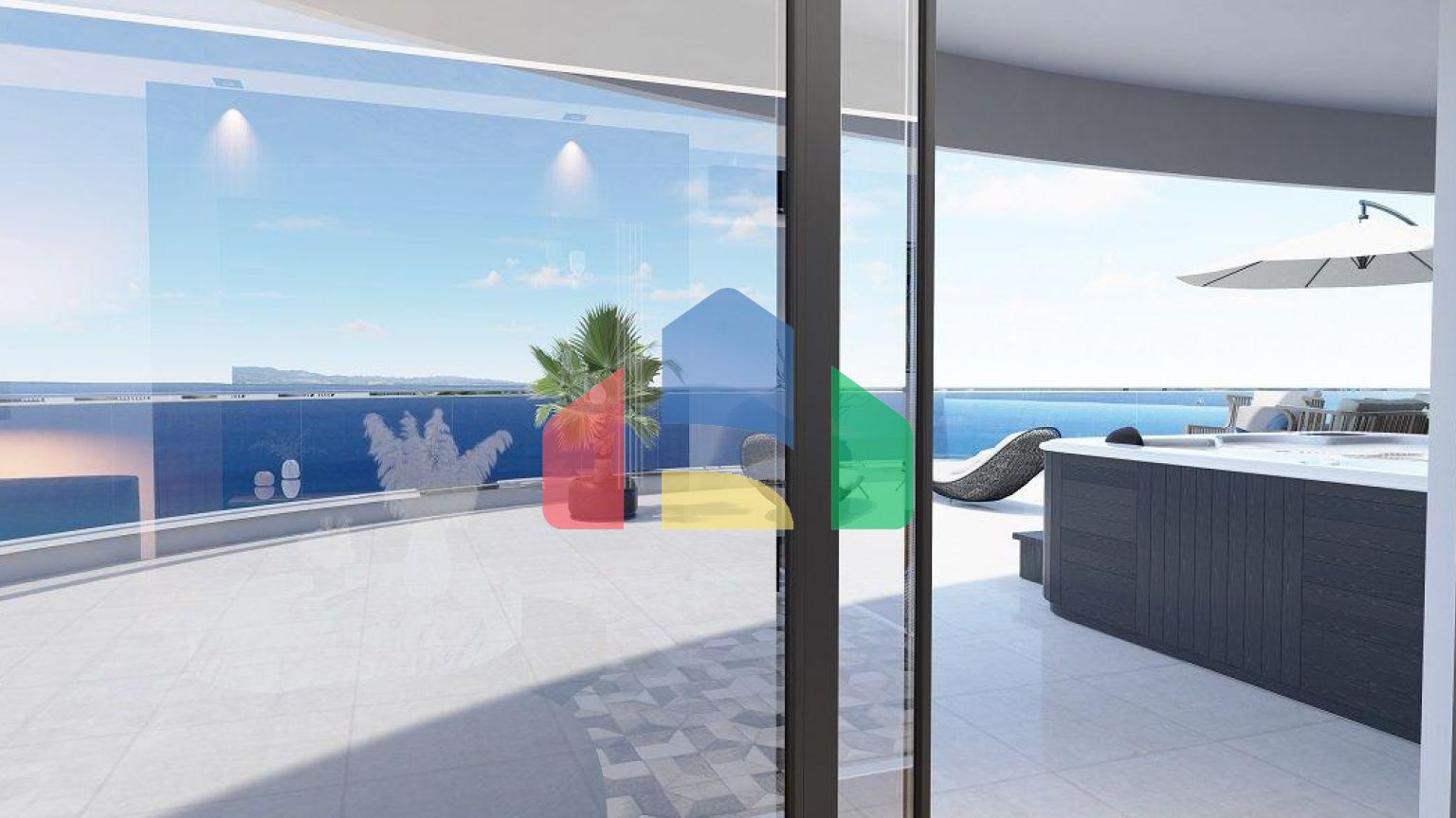 Квартира 2+1 ( 125м2) с террасой в элитном комплексе в 800 м от пляжа long beach