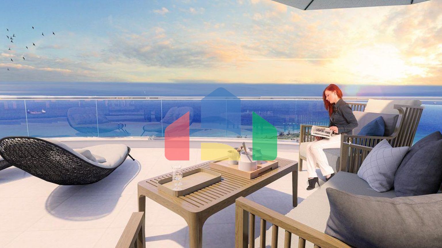 Квартира 2+1 ( 125м2) с террасой в элитном комплексе в 800 м от пляжа long beach