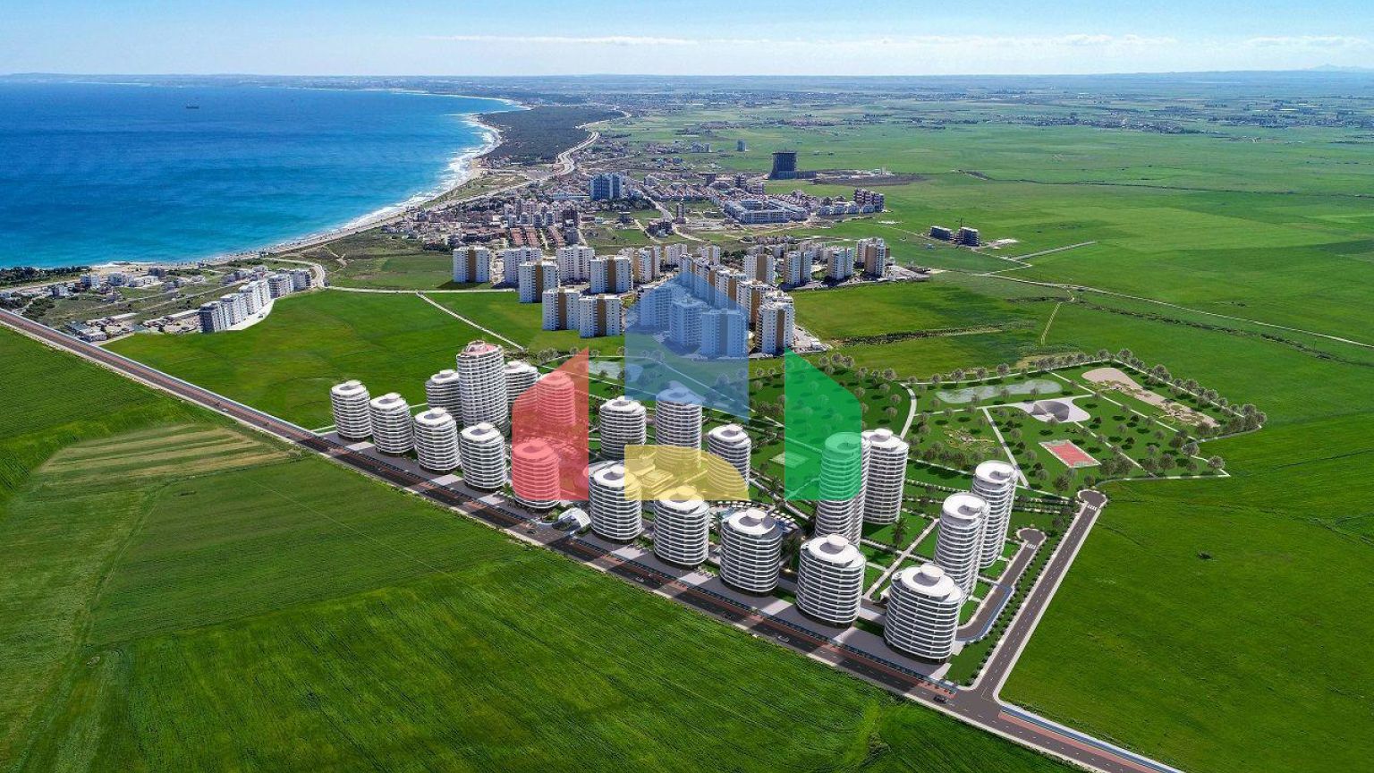 Квартира 2+1 ( 125м2) с террасой в элитном комплексе в 800 м от пляжа long beach